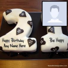 21st Birthday Cake With Name
