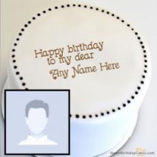 Happy Birthday Dear Cake With Picture And Name